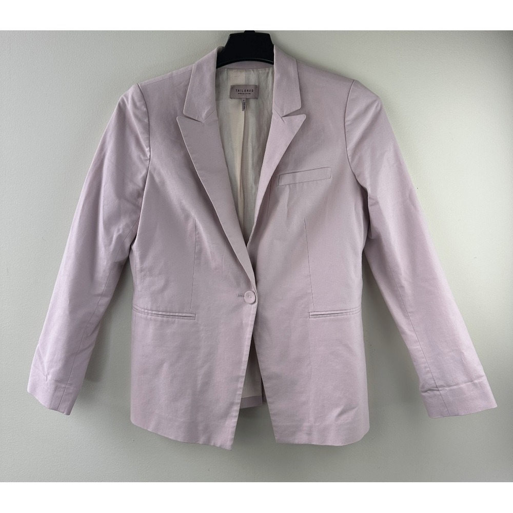 Rebecca Taylor Tailored Blazer Jacket Cotton Stretch Career Office Womens Size 8 - Picture 3 of 16